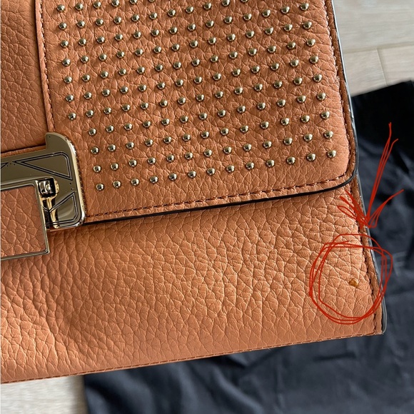 SALE 💋 • NWOT Rebecca Minkoff • Studded Salmon Clutch - Picture 6 of 8